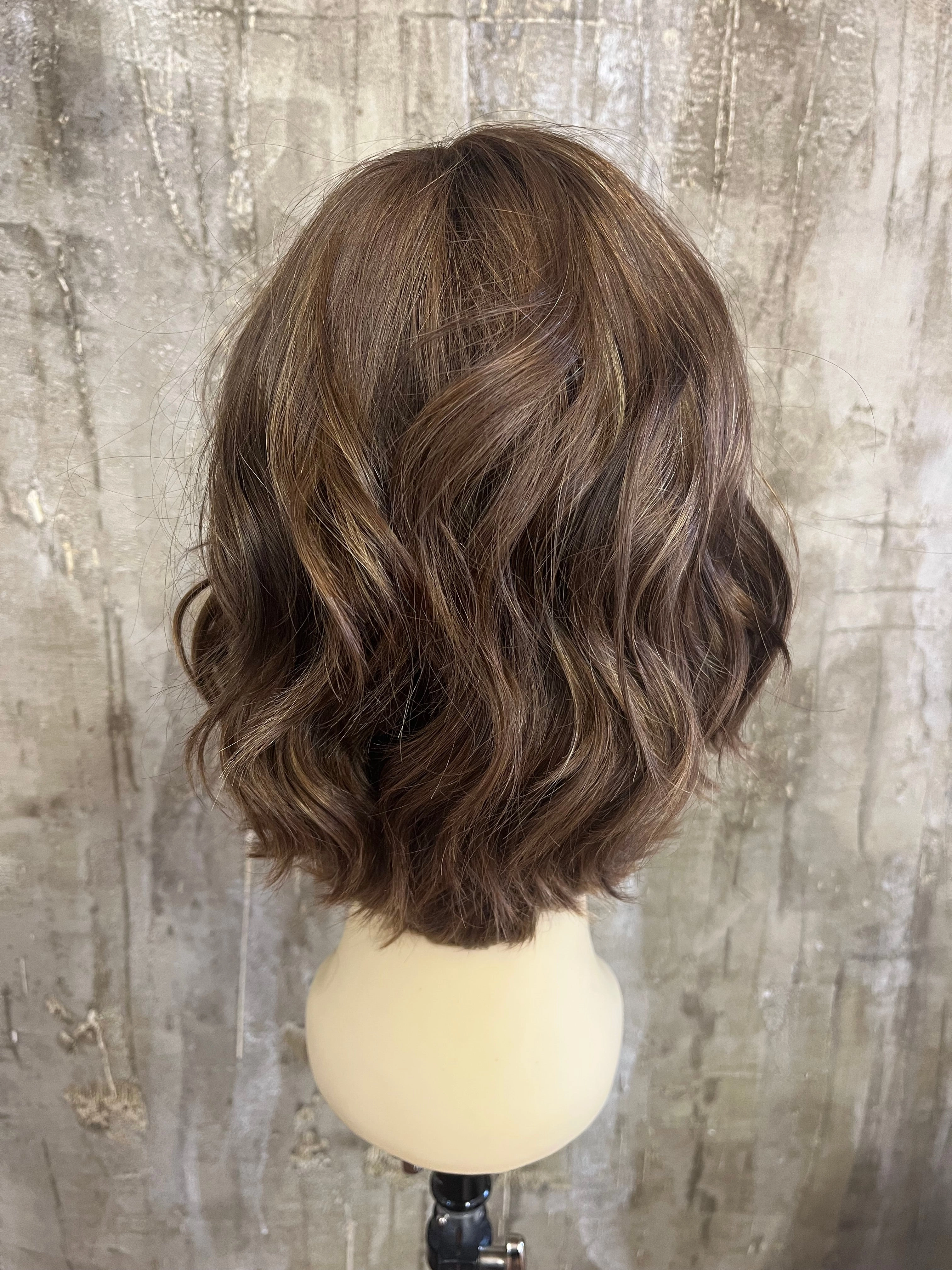100% EUROPEAN VIRGIN HUMAN HAIR 14" LIGHT BROWN WITH BLOND HIGHLIGHTS