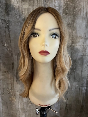100% EUROPEAN VIRGIN HUMAN HAIR 24" STRAWBERRY BLOND WITH DARK ROOTS