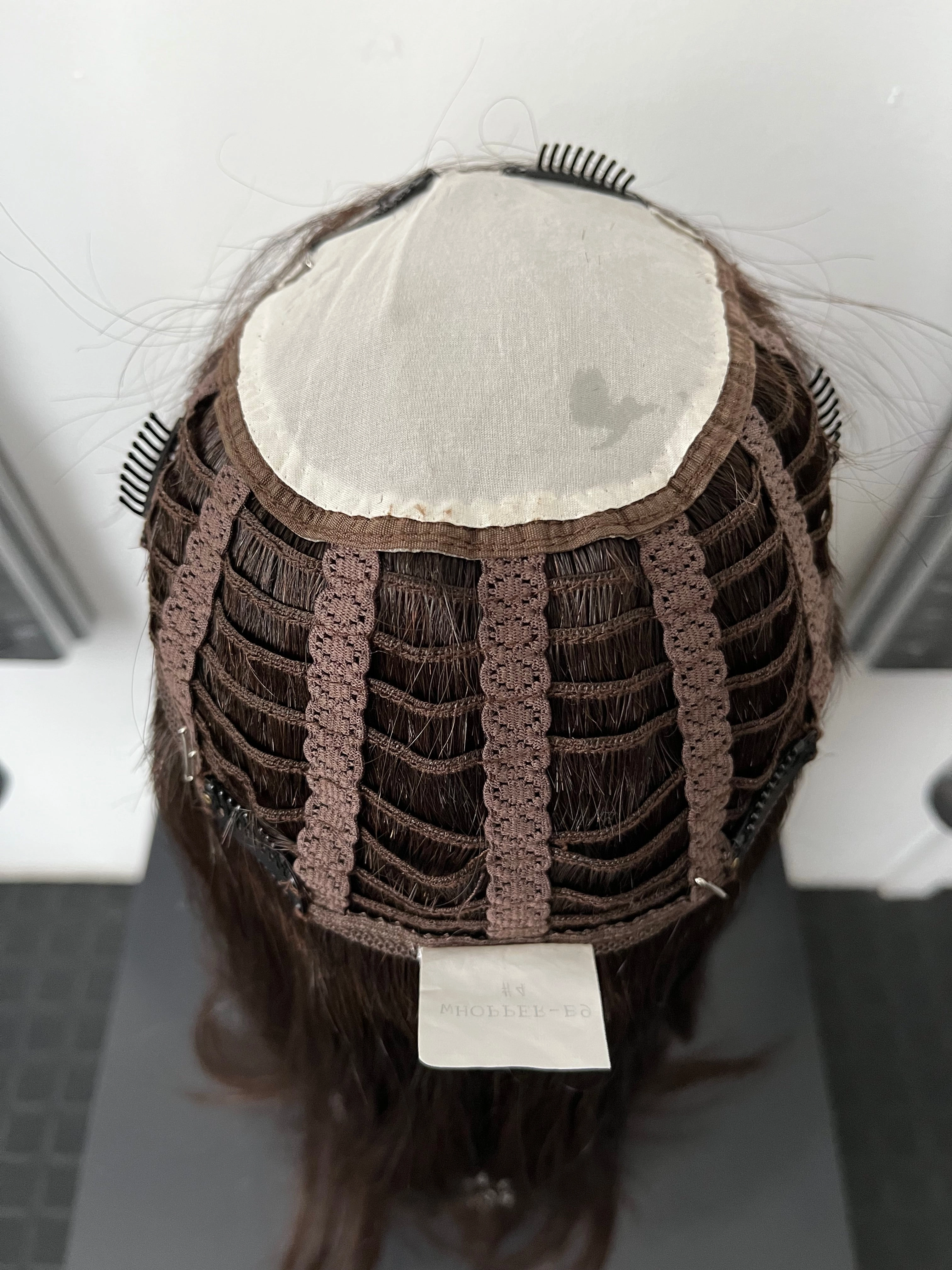 100% NATURAL VIRGIN EUROPEAN HUMAN HAIR TOPPER 19" BROWN