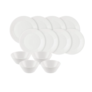 1815 Pure Dinnerware Set White, 12 Piece Set