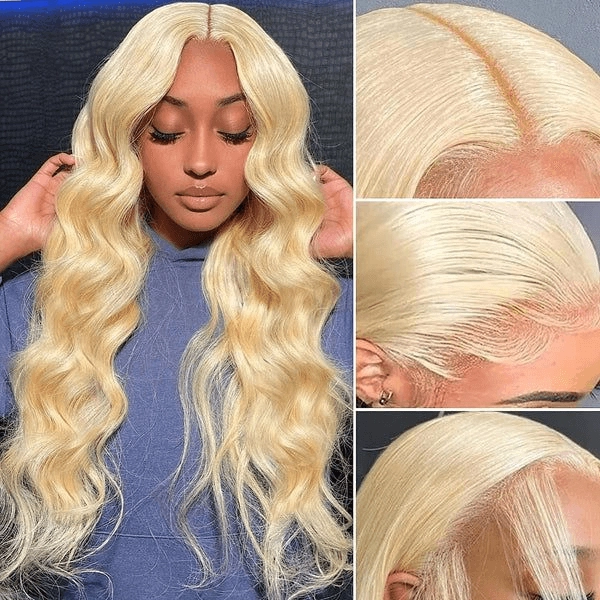 [2Wigs 13x6] Blonde Color & Natural Black Body Wave 28 Inches Lace Frontal Wigs