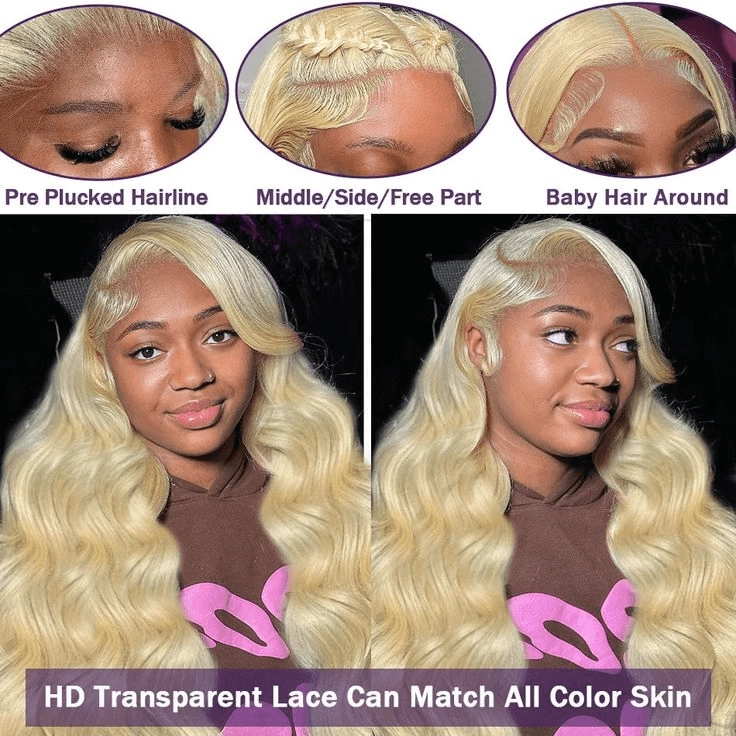 [2Wigs 13x6] Blonde Color & Natural Black Body Wave 28 Inches Lace Frontal Wigs