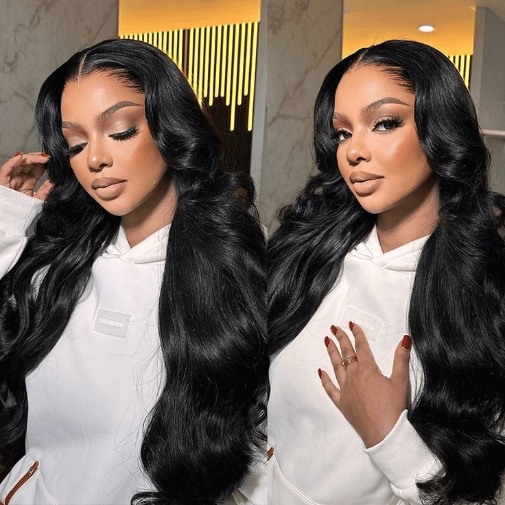 [2Wigs 13x6] Blonde Color & Natural Black Body Wave 28 Inches Lace Frontal Wigs