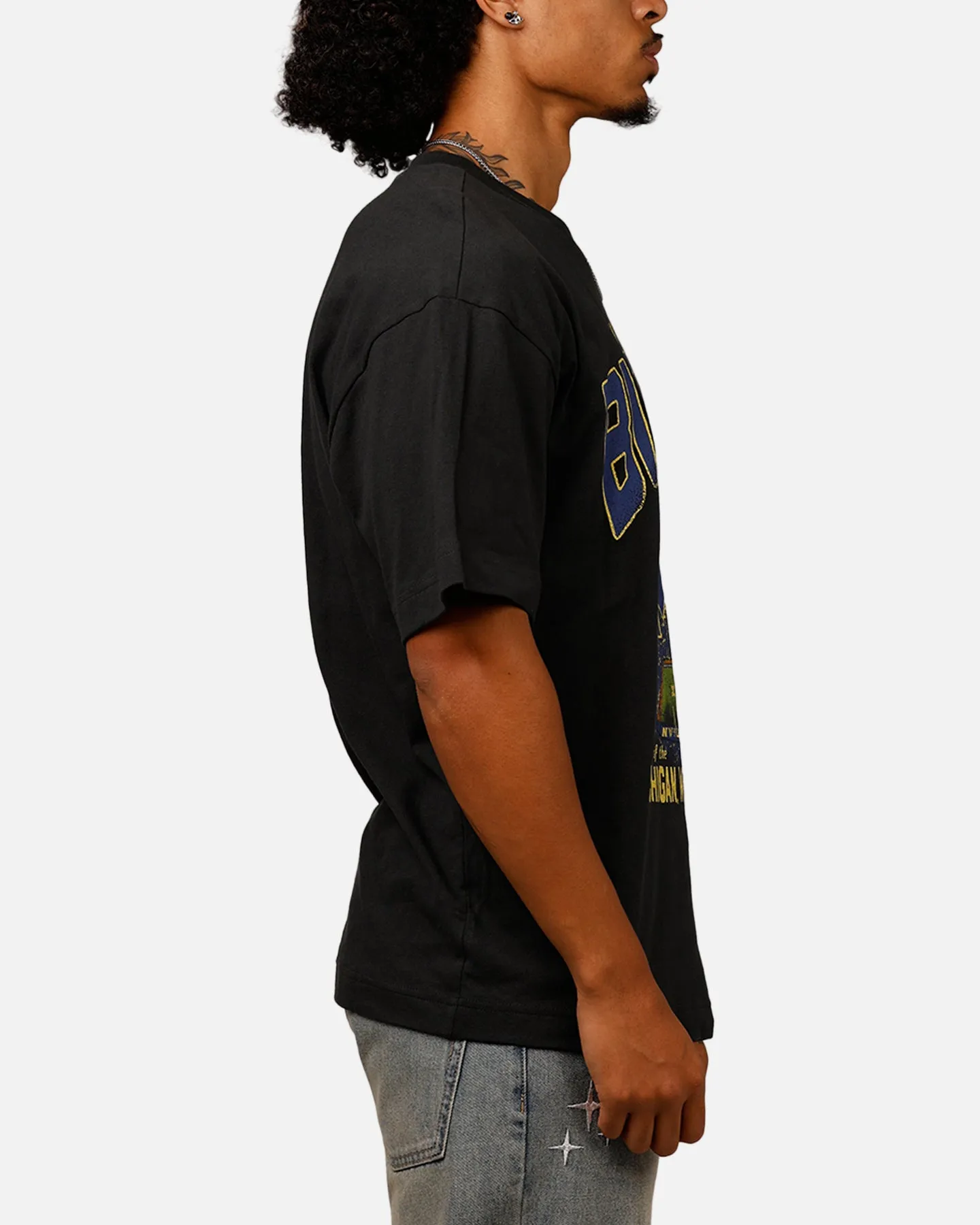 47 Brand Michigan Wolverines 'NCAA Trophy Case' Premium T-Shirt Black