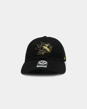 47 Brand San Jose Sharks Clean Up Strapback Black/Gold