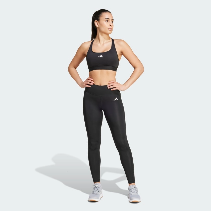 ADIDAS WOMEN'S OPTIME ESSENTIALS POCKET BACK FULL-LENGTH BLACK TIGHT