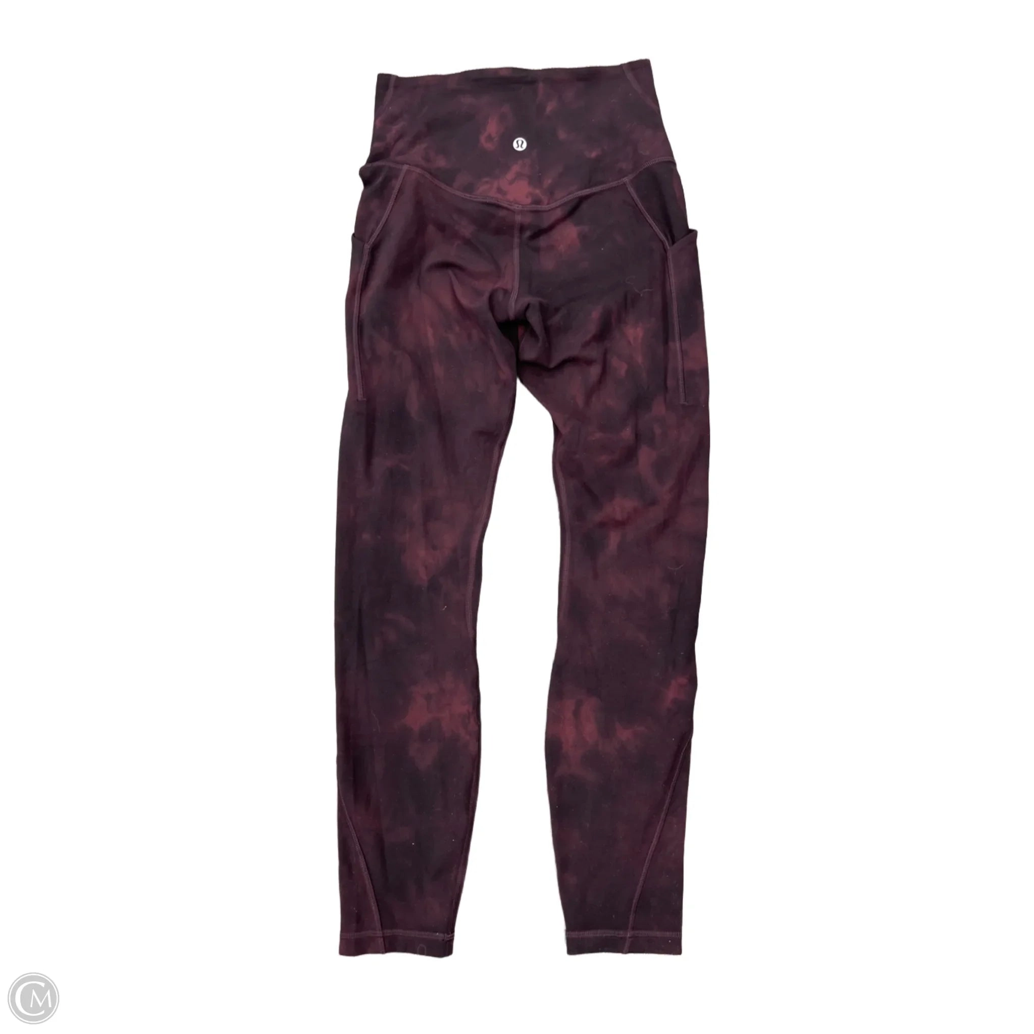 Athletic Leggings By Lululemon In Maroon, Size: 4