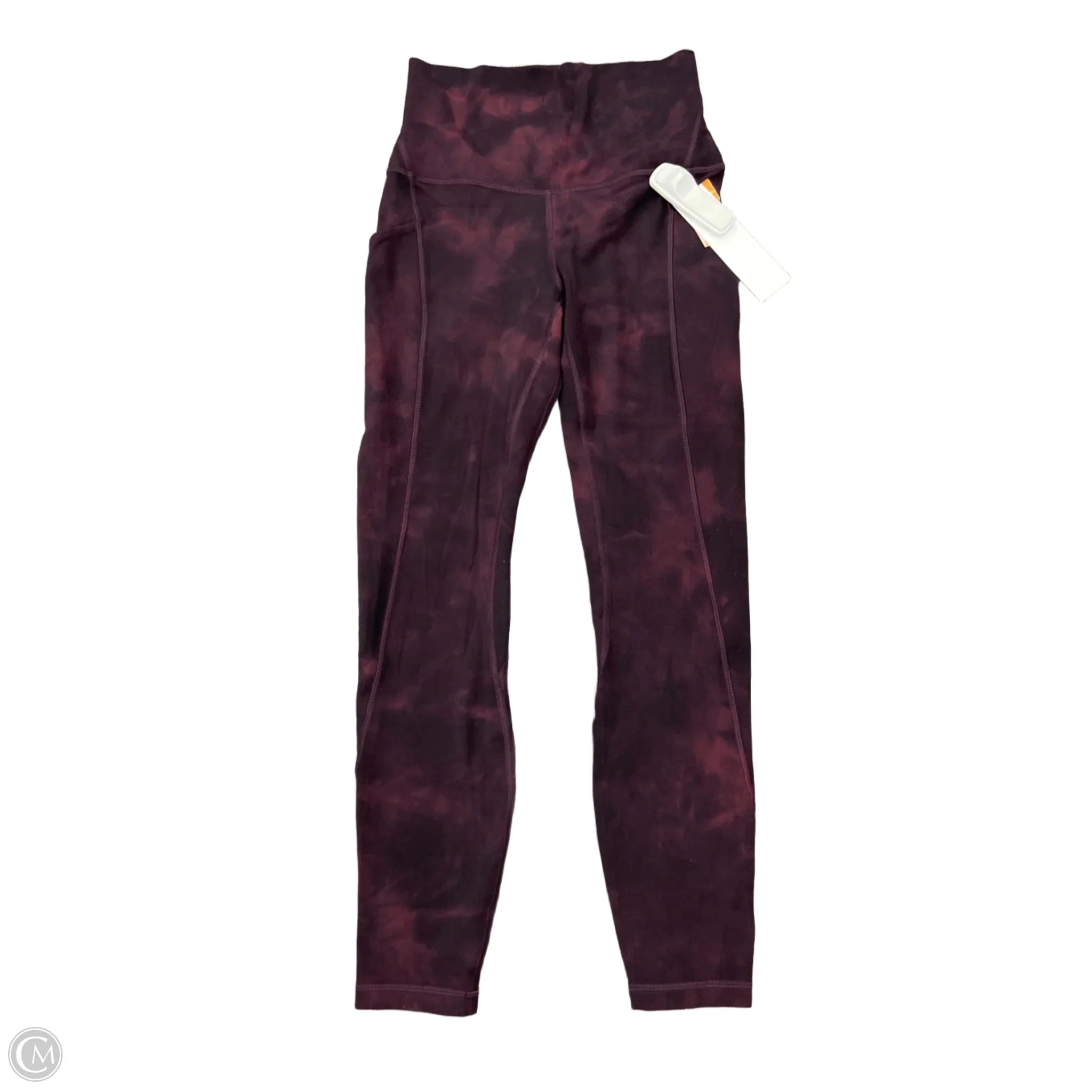 Athletic Leggings By Lululemon In Maroon, Size: 4