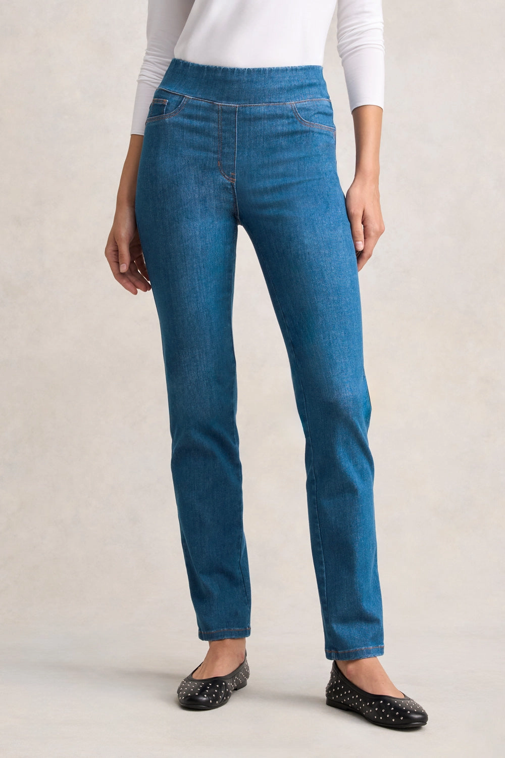 Bengajean® Full Length Straight Leg - Indigo Mid Wash