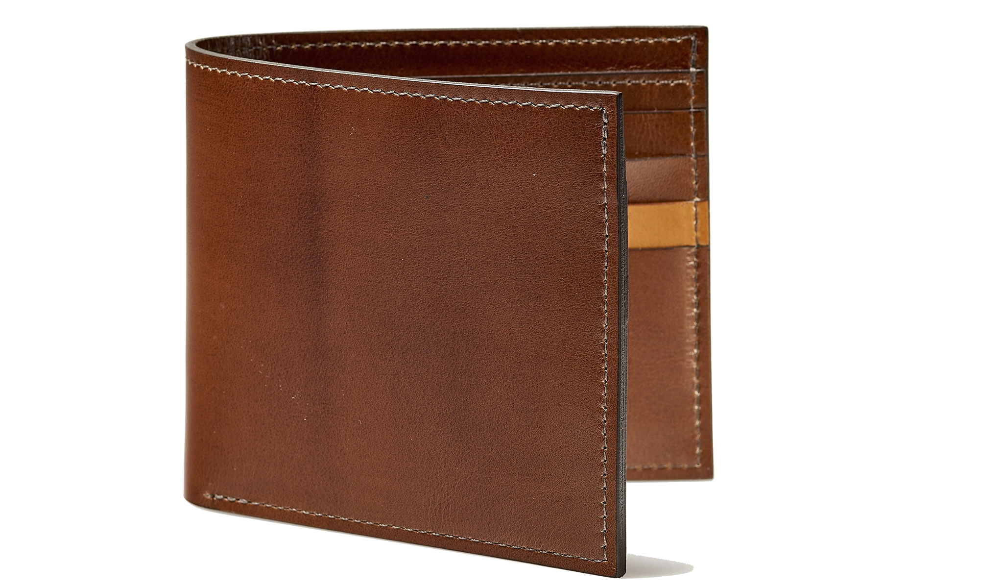 Bifold Wallet One Stripe - Dark Walnut Calf