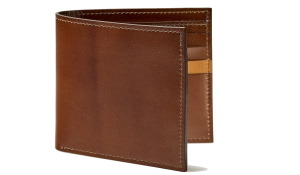 Bifold Wallet One Stripe - Dark Walnut Calf