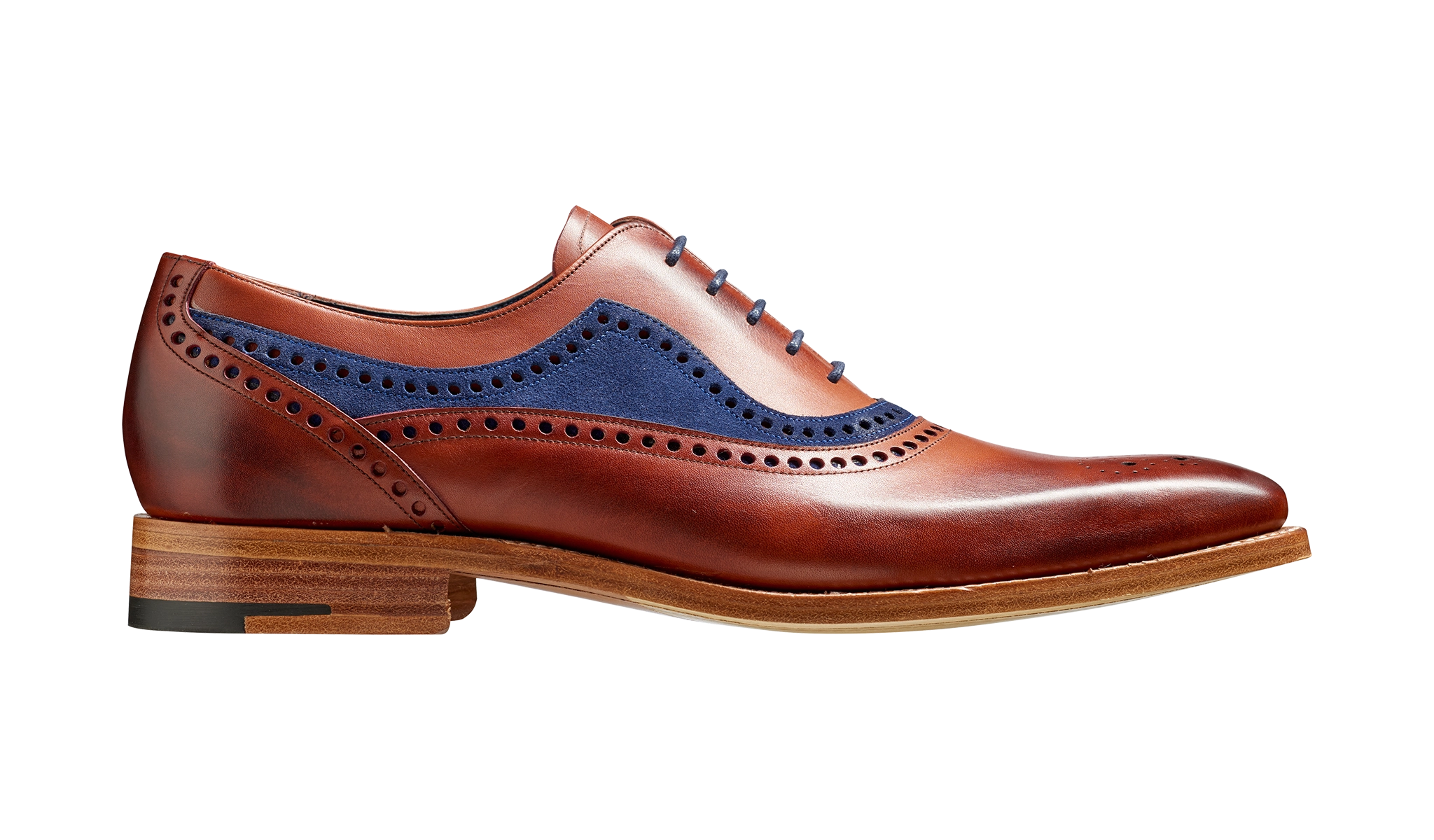 Brandon - Rosewood Calf / Navy Suede