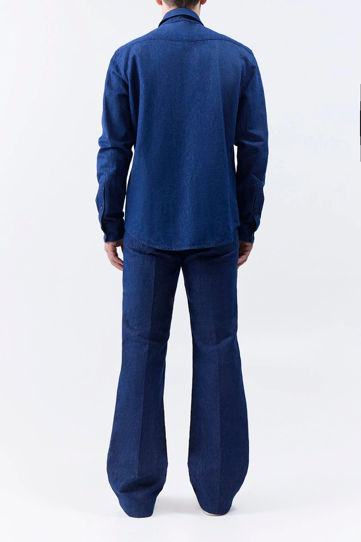 Cholul Shirt in Recycled Cotton Linen Denim