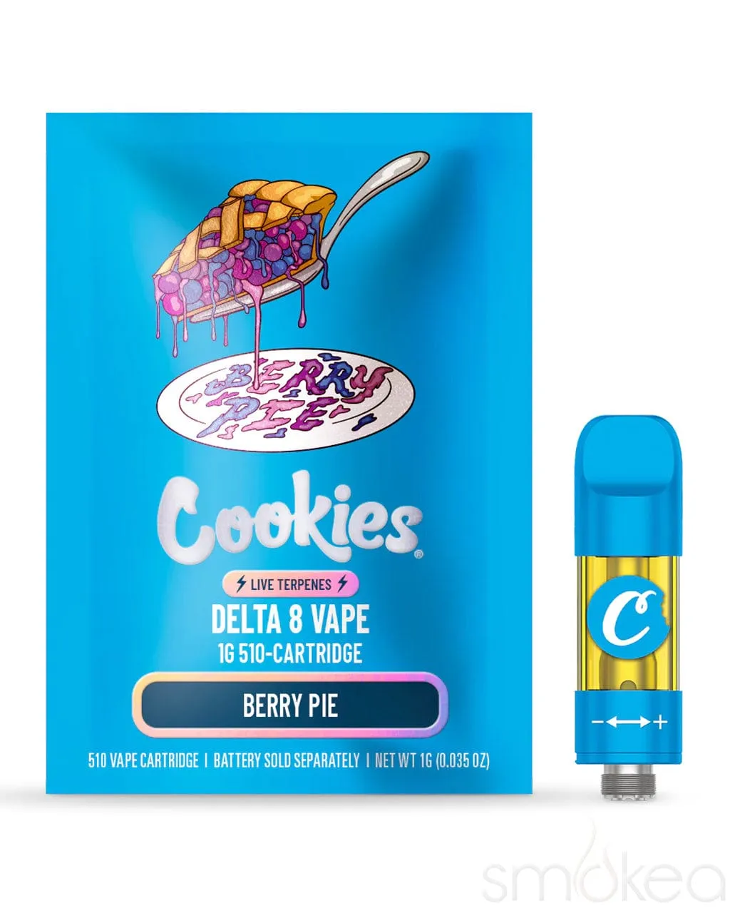 Cookies 1g Delta 8 Vape Cartridge w/ Live Terpenes - Berry Pie