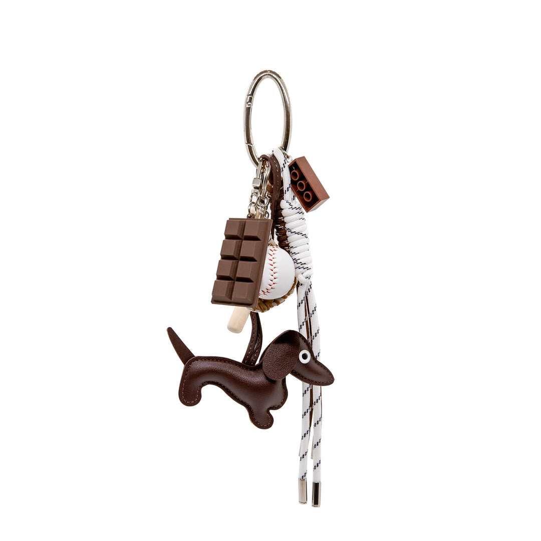 Dachshund Keychain - Brown