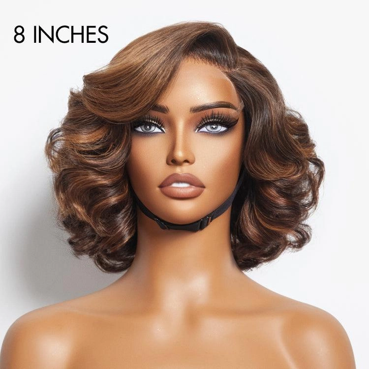 Exclusive Sale | 1 SEC INSTALL WIG | Mature Boss Brown Ombre Highlight / Natural Black Loose Wave Glueless Minimalist HD Lace Wig Ready to Go