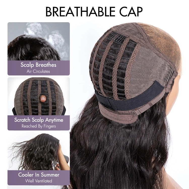Exclusive Sale | Breathable Cap Yaki Straight Ultra Natural Minimalist Lace Long Wig with Bangs