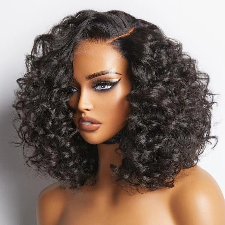 Exclusive Sale | Mature Bouncy Left C Part Natural Black / Ginger Ombre Loose Wave Glueless Minimalist HD Lace Wig Ready to Go