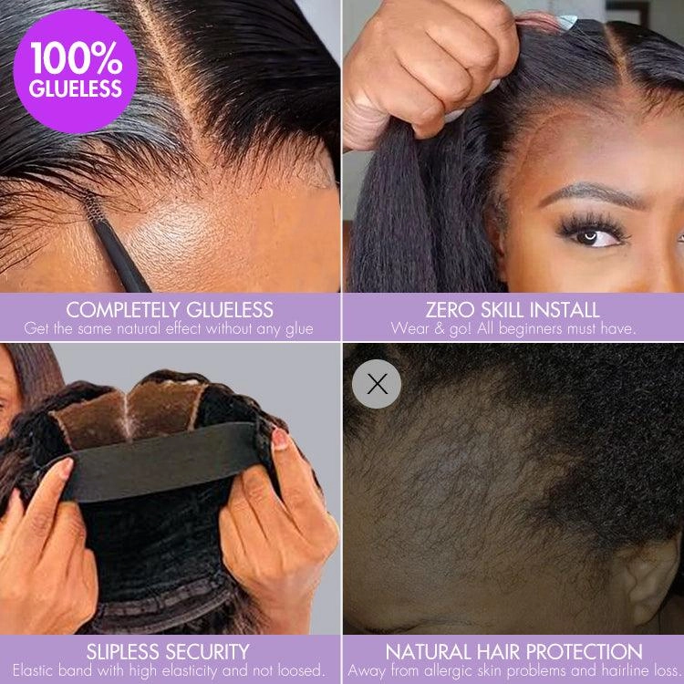 Exclusive Sale | Mature Bouncy Left C Part Natural Black / Ginger Ombre Loose Wave Glueless Minimalist HD Lace Wig Ready to Go