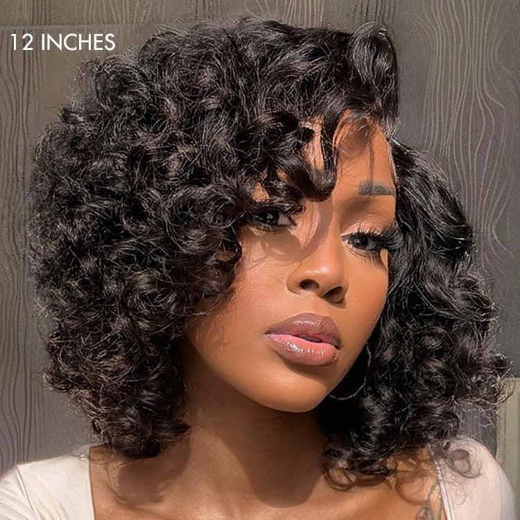 Exclusive Sale | Mature Bouncy Left C Part Natural Black / Ginger Ombre Loose Wave Glueless Minimalist HD Lace Wig Ready to Go