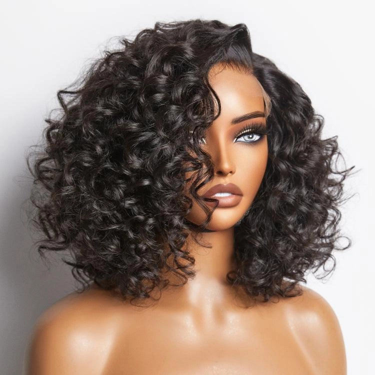 Exclusive Sale | Mature Bouncy Left C Part Natural Black / Ginger Ombre Loose Wave Glueless Minimalist HD Lace Wig Ready to Go