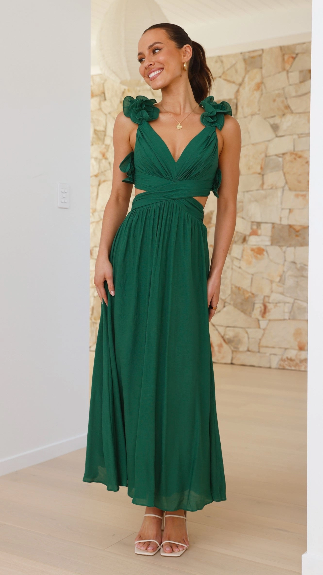 Galilhai Maxi Dress - Forest Green