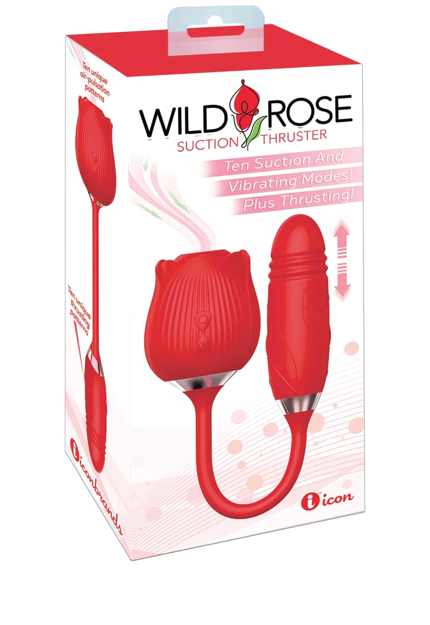 Icon Brands - Wild Rose & Thruster; Suction and Thrusting Vibrator
