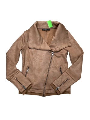 Jacket Moto By Clothes Mentor In Brown, Size:S