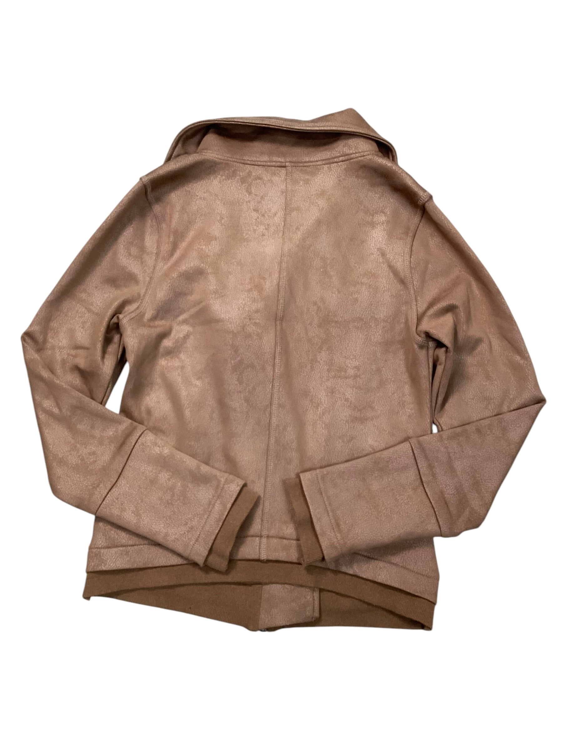 Jacket Moto By Clothes Mentor In Brown, Size:S