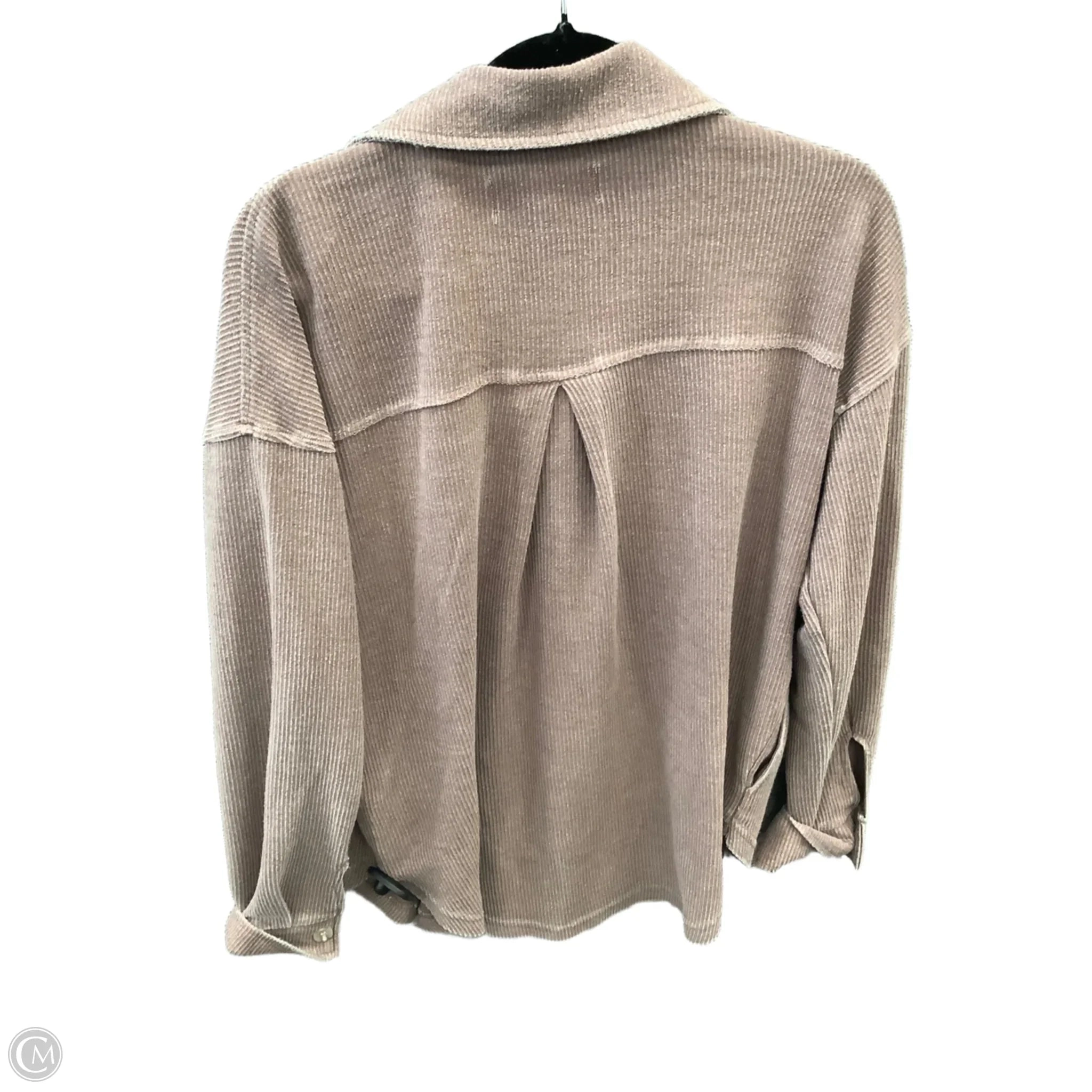 Jacket Shirt By Thread And Supply In Brown, Size: M