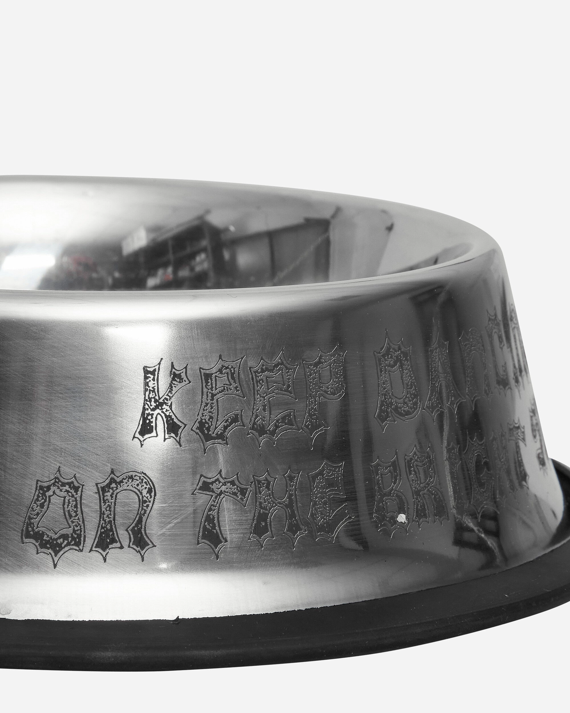 Keep Dancing Dog Bowl Metal Silver
