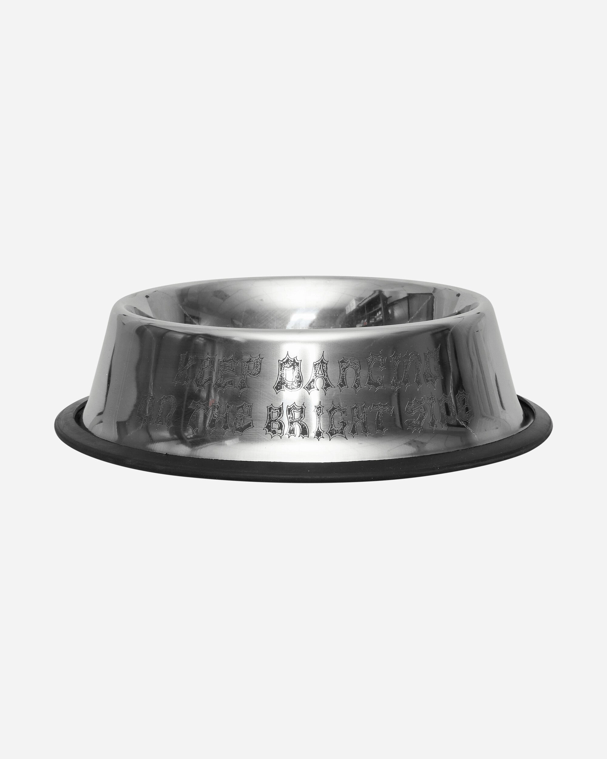 Keep Dancing Dog Bowl Metal Silver