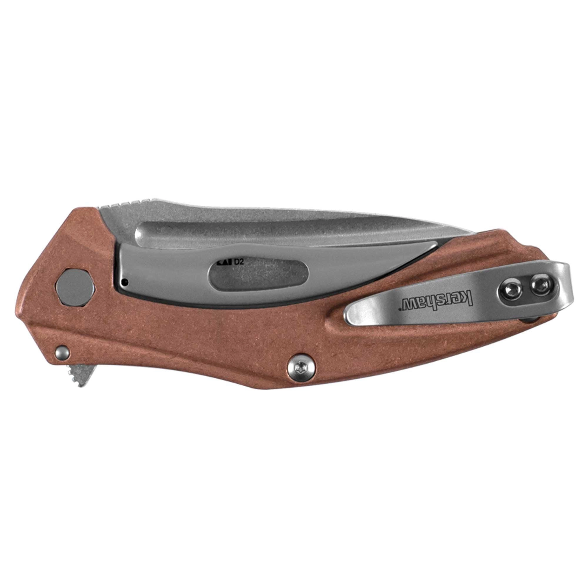 Kershaw Pocket Knife - Natrix Drop Point Steel Blade Everyday Copper Handle | KW7006CU