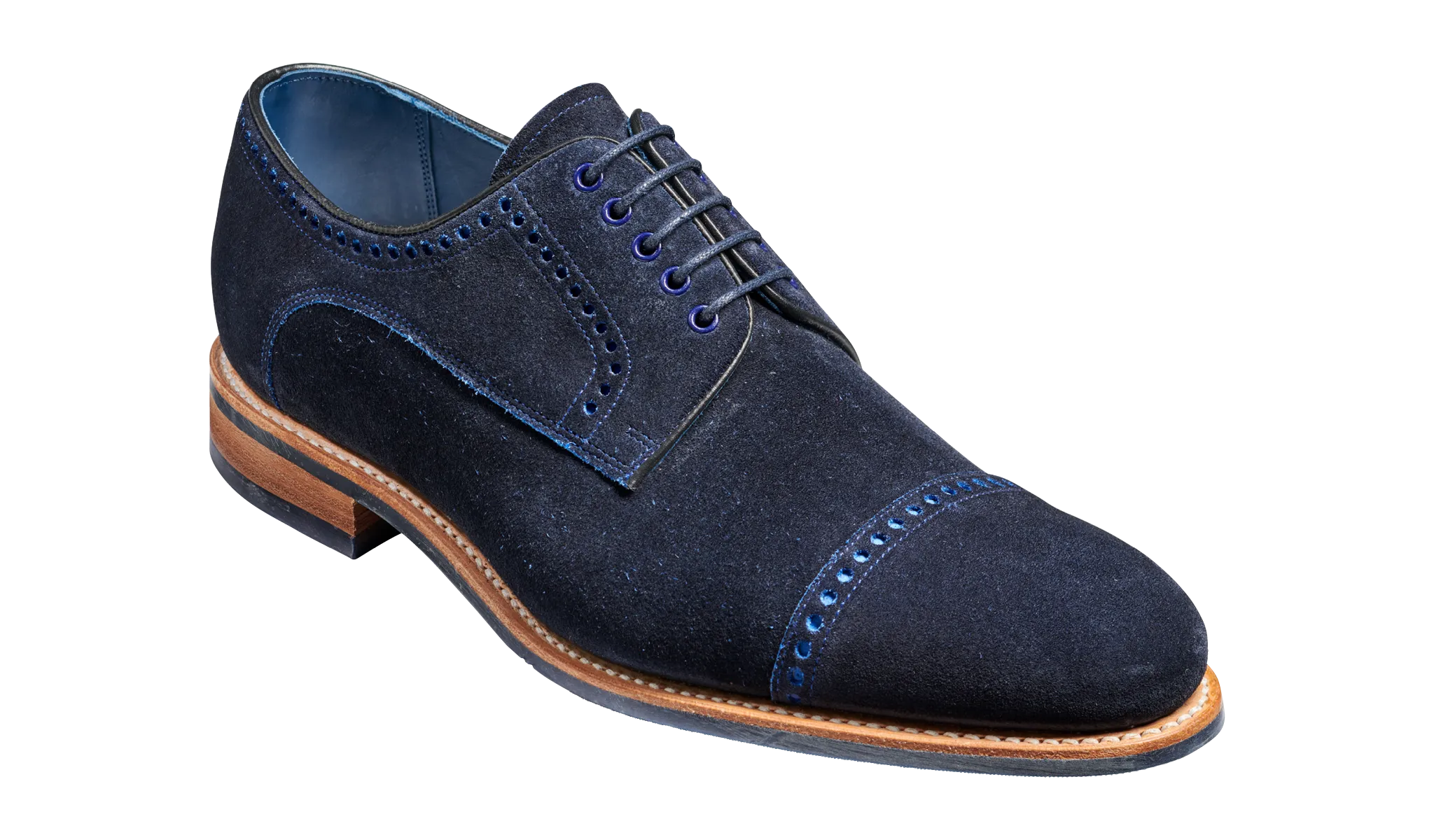 Marvin - Navy Cut Through Suede