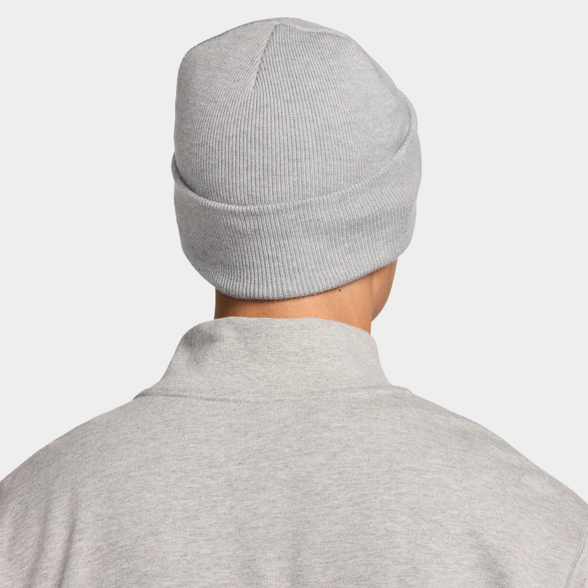 Nike Peak Swoosh Beanie Grey Heather / White