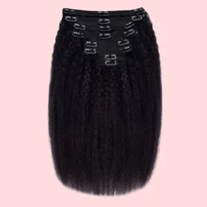 Premium Kinky Straight Virgin Brazilian Clip Ins
