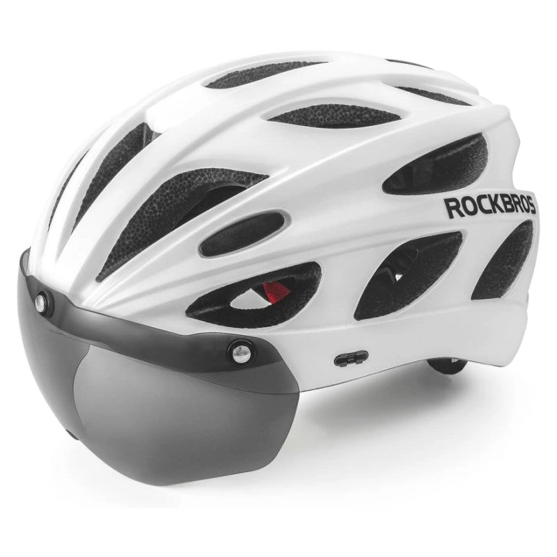 ROCKBROS Lightweight Cycling Helmet with Removable Goggles  Sun Visor