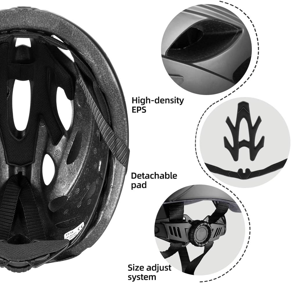 ROCKBROS Lightweight Cycling Helmet with Removable Goggles  Sun Visor