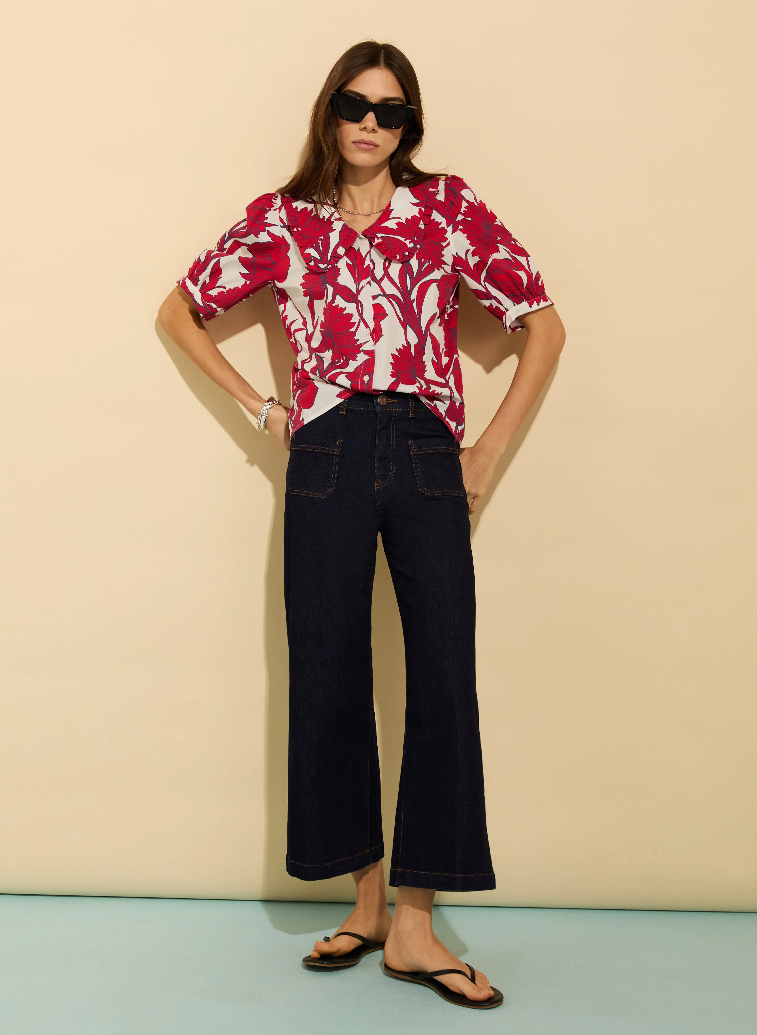 Rosana Organic Cotton Collar Blouse