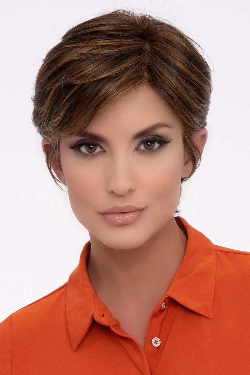 Sale - Envy Wigs - Paula - Human Hair Blend - Color: Lighter Red