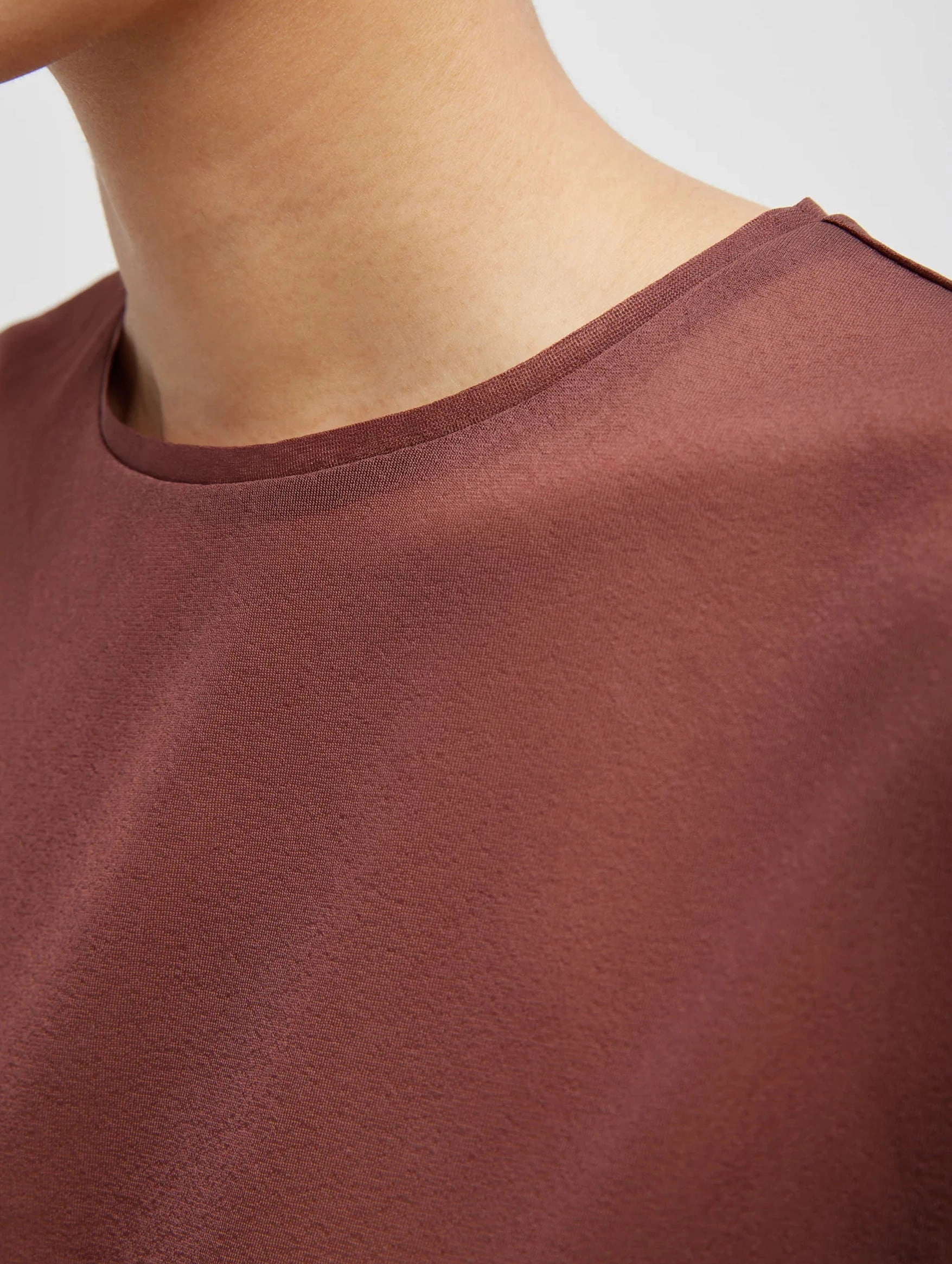 Sheer Gauze Easy T-Shirt in Cinnamon