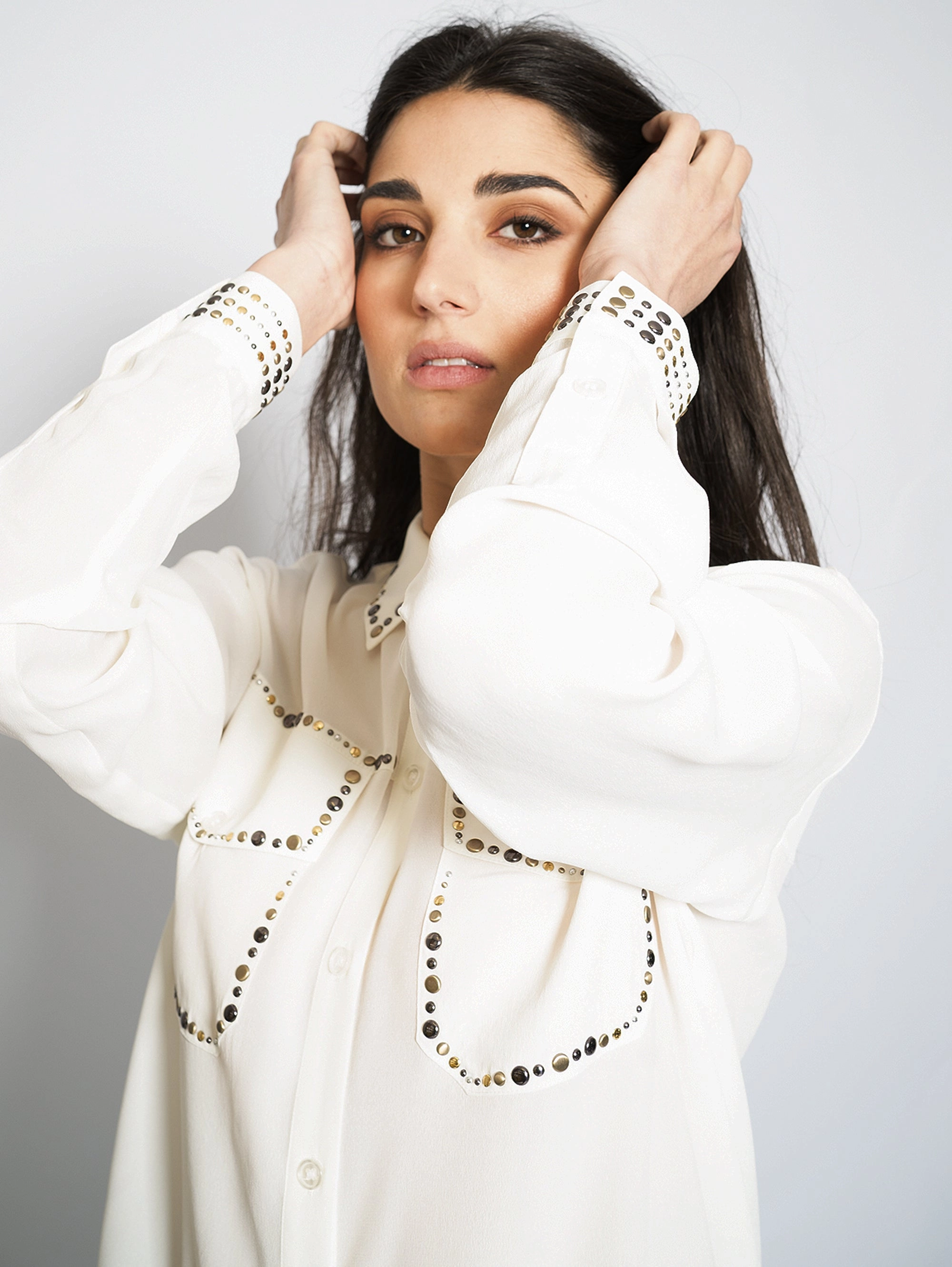Shirt with White Studs