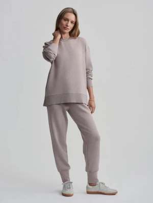 Slim Cuff Taupe Marl Pant