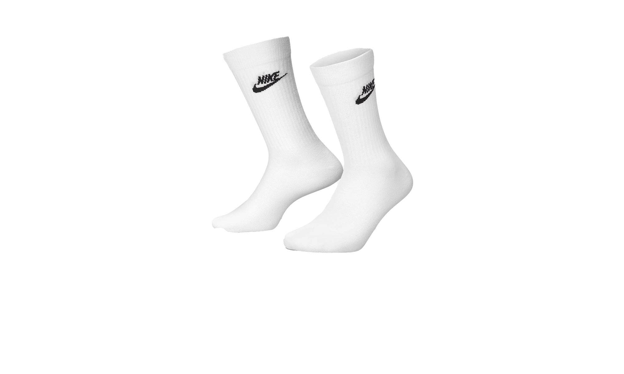 Sportswear Everyday Essential Crew Socks (3 Pairs) "White/Black"