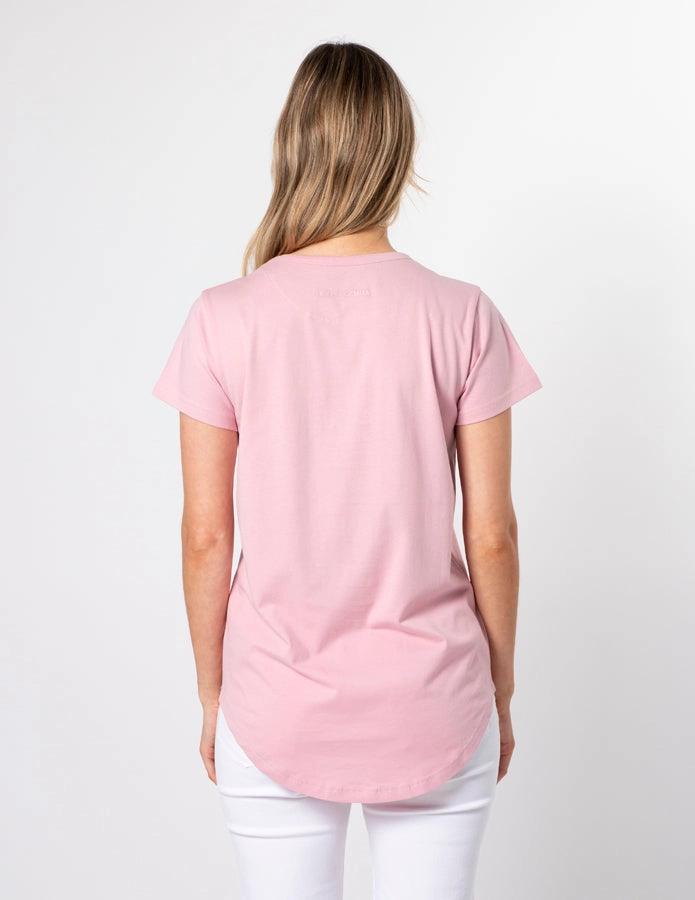Stella   Gemma T-Shirt Blush Red Chevron Cross