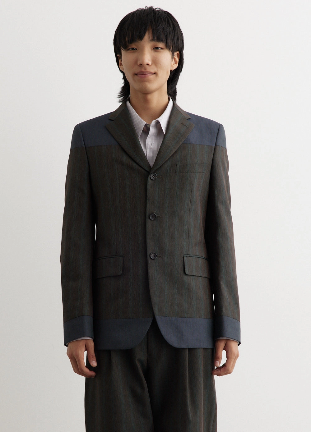 Stripe Blocked Jacket