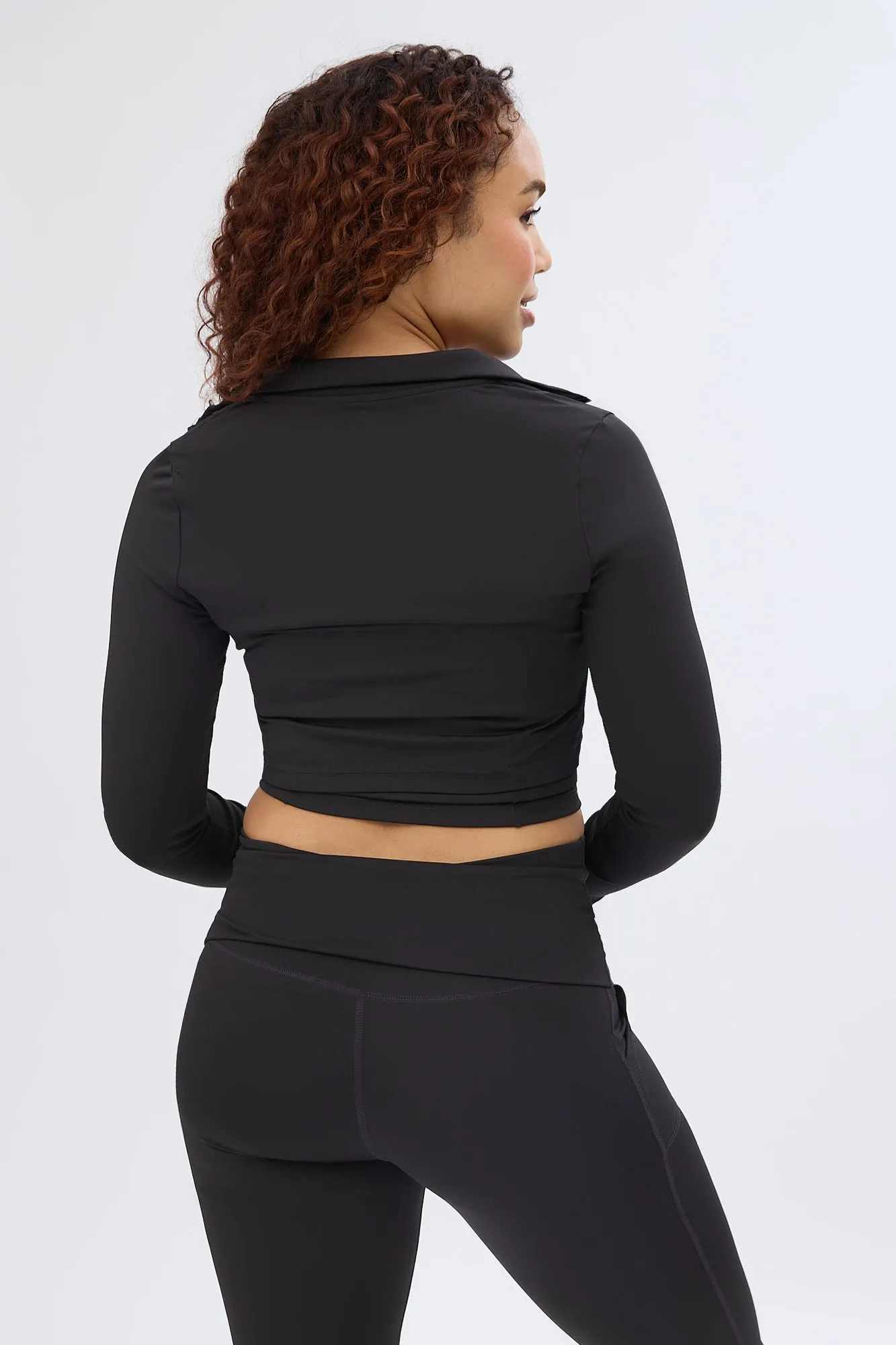 Super Smooth Zip-Up Skimmer Top