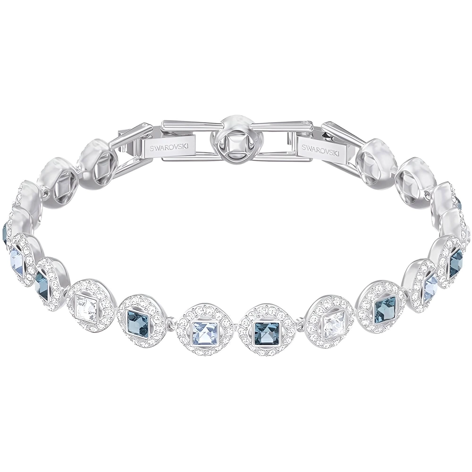 Swarovski Women's Bracelet - Angelic Square Crystals with Rhodium Plated | 5289514
