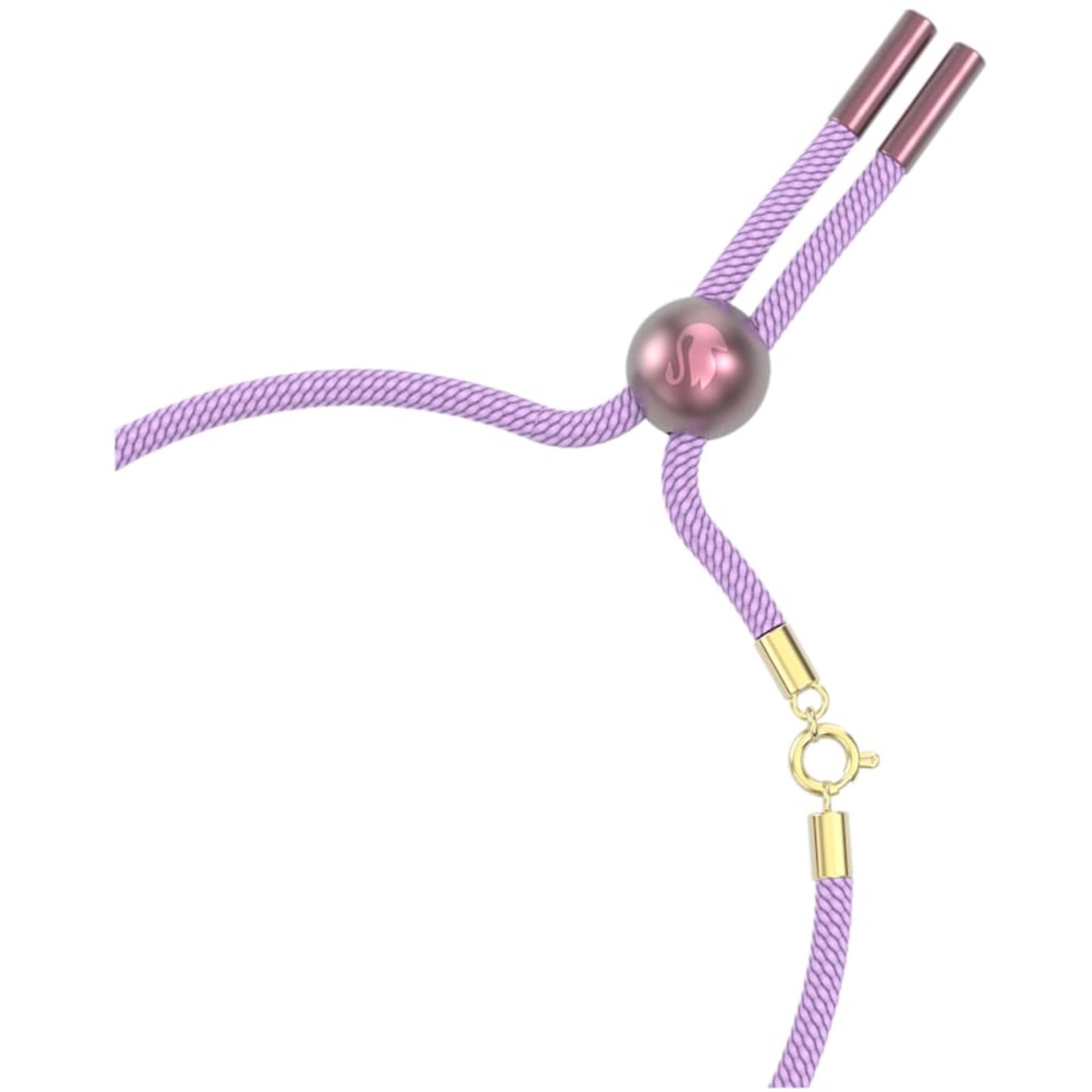 Swarovski Women's Bracelet - Dulcis Rose Gold Tone Cushion Cut Purple Stone | 5613731