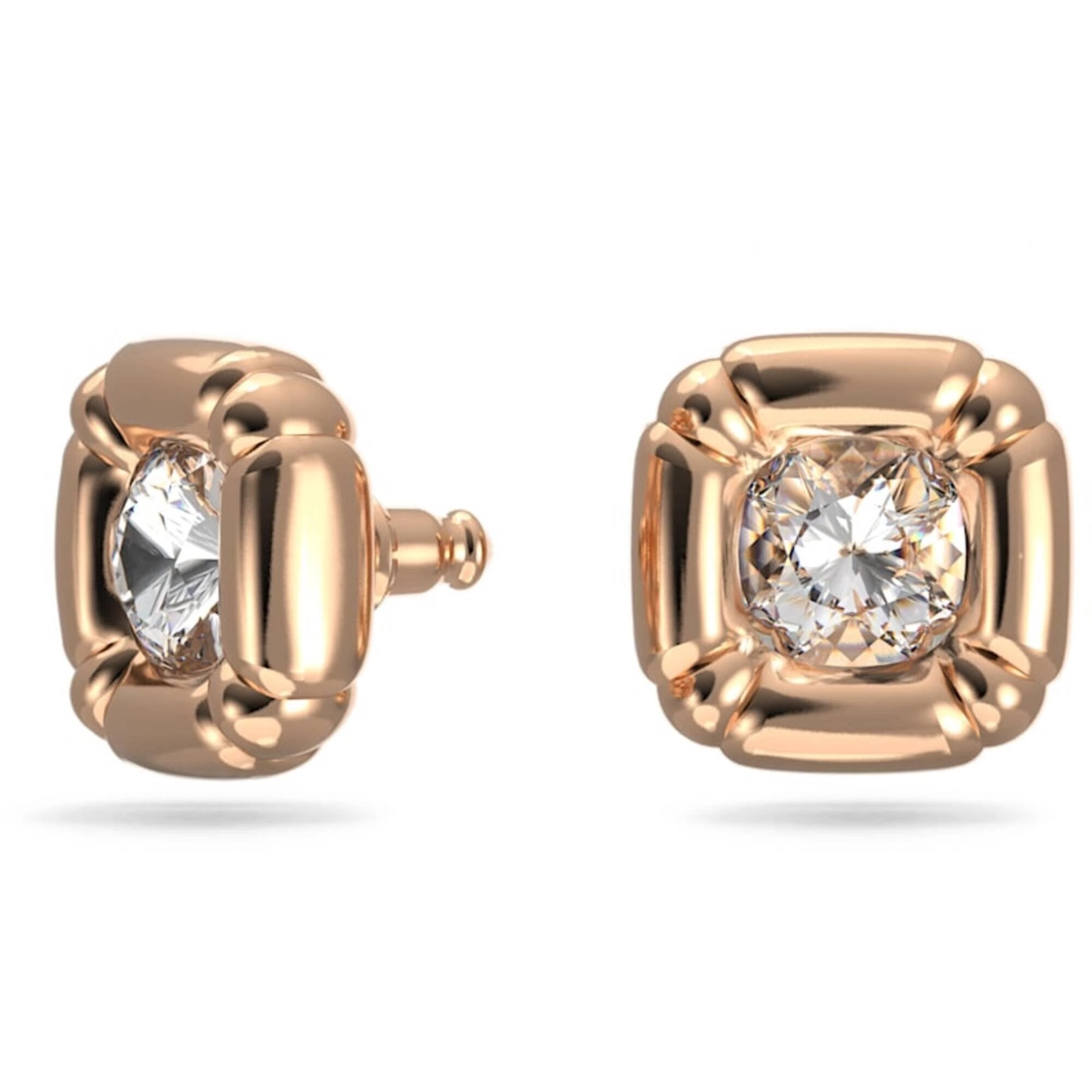 Swarovski Women's Earrings - Dulcis Cushion Cut Rose Gold Tone Plated Stud | 5617910